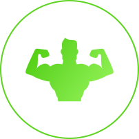 筋肉がついている人のアイコン