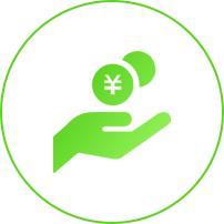 コインをもつ手のアイコン